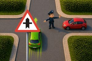 verzweigung mit strasse ohne vortritt