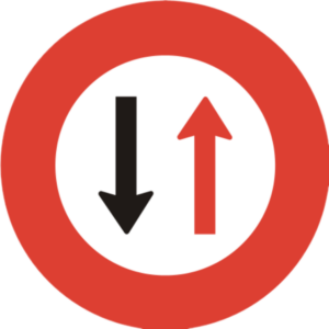 dem gegenverkehr vortritt lassen