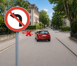 abbiegen nach links verboten