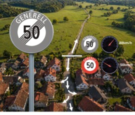 ende der höchstgeschwindigkeit 50 generell