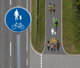 gemeinsamer rad und fussweg