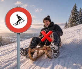 schlitteln verboten