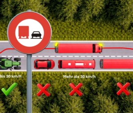 Überholen für lastwagen verboten
