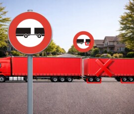 verbot für anhänger mit ausnahme von sattel und zentralachsanhänger 1