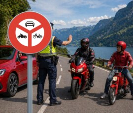 verbot für motorwagen, motorräder und motorfahrräder