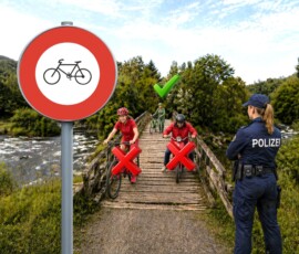 verbot für radfahrer