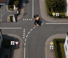 Führungslinie bei Richtungsänderung der Hauptstrasse führungslinie bei richtungsänderung der hauptstrasse
